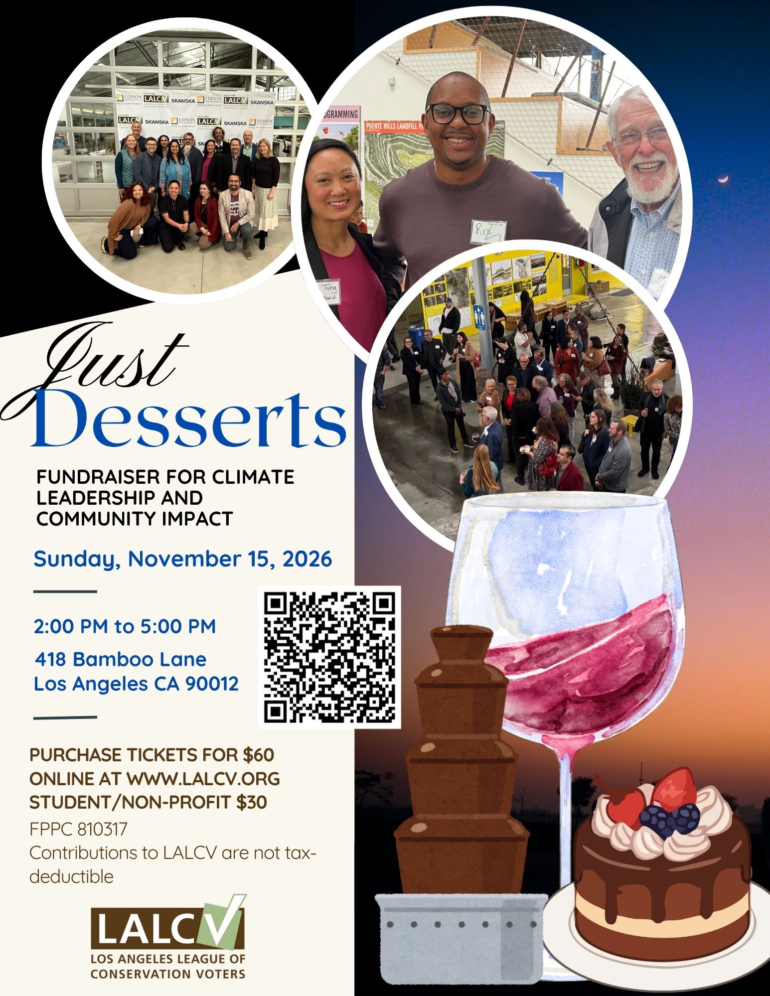 Join us on November 15 for Just Desserts!!! 